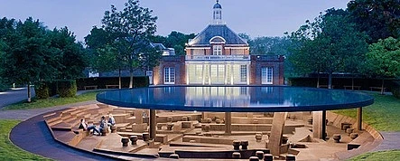 Presentation of the Serpentine Gallery Pavilion, lined with cork from Amorim