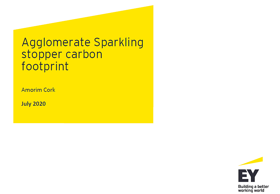 Agglomerate sparkling stopper carbon footprint